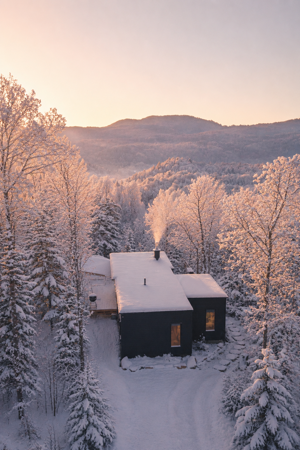 Winter at WOLM Cabin near Mont-Tremblant